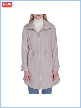 Packable Lightweight Rain Jacket Hidden Hood Zip Pockets Travel